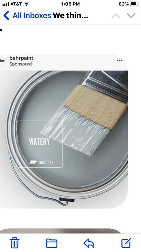 Sea Fog Paint Color, Behr Half Sea Fog Colors, Behr Half Sea Fog, Half Sea Fog Behr Paint, Farmhouse Colours, Fog Paint Color, Behr Blue, Lake House Paint Colors, Paint Color Inspiration