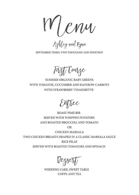 Free printable wedding menu template for the DIY bride. Print out our simple and elegant free printable wedding menu. Free Printable Menu Template, Menu Card Template, Free Printables, Simple Wedding Menu, Wedding Menu Cards, Diy Wedding Programs, Wedding Binder, Free Wedding Templates, Wedding Menu Template Diy Menu Cards, Free Printable Menu Template, Simple Wedding Menu, Rustic Wedding Menu, Free Printable Menu, Free Menu Templates, Free Printable Wedding Invitations, Diy Wedding Menu, Bridal Shower Menu