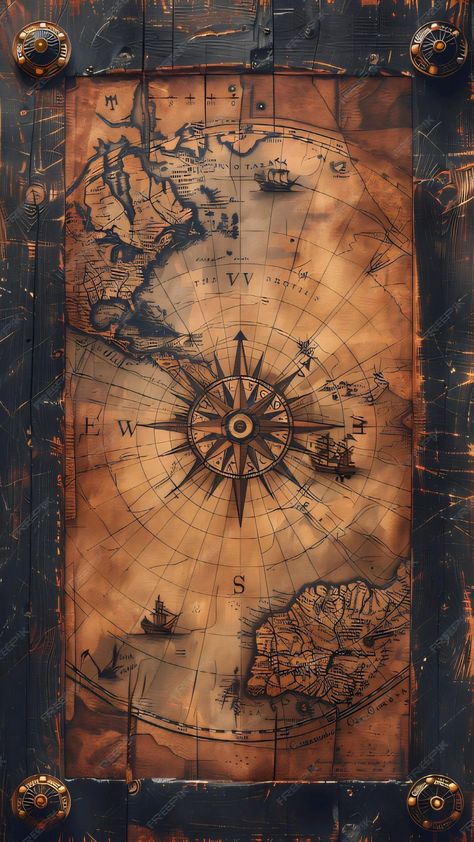 Old World Maps Vintage Aesthetic, Ancient Map Aesthetic, Cartography Wallpaper, Vintage World Map Aesthetic, Compass Aesthetic Vintage, Timetraveller Aesthetic, Old Map Aesthetic, Old Pirate Map, World Map Aesthetic