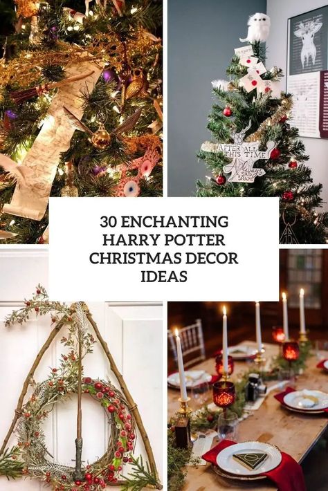 Christmas Harry Potter Decoration, Diy Harry Potter Christmas Ornaments, Harry Potter Theme Christmas, Harry Potter Christmas Diy, Deco Noel Harry Potter, Harry Potter Themed Christmas, Hp Christmas, Harry Potter Christmas Ornaments, Harry Potter Christmas Decorations