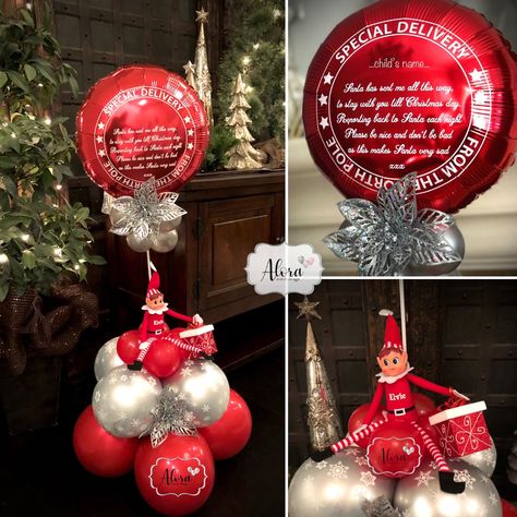 Elf on a Shelf arrives!!! Created by Alora Event Design @alora_event_design Elf On The Shelf Balloon Arrival, Elf On The Shelf Balloon, Balloon Displays, Elf On A Shelf, Balloon Display, Lone Tree, Golden Birthday, Balloon Decor, Social Gathering