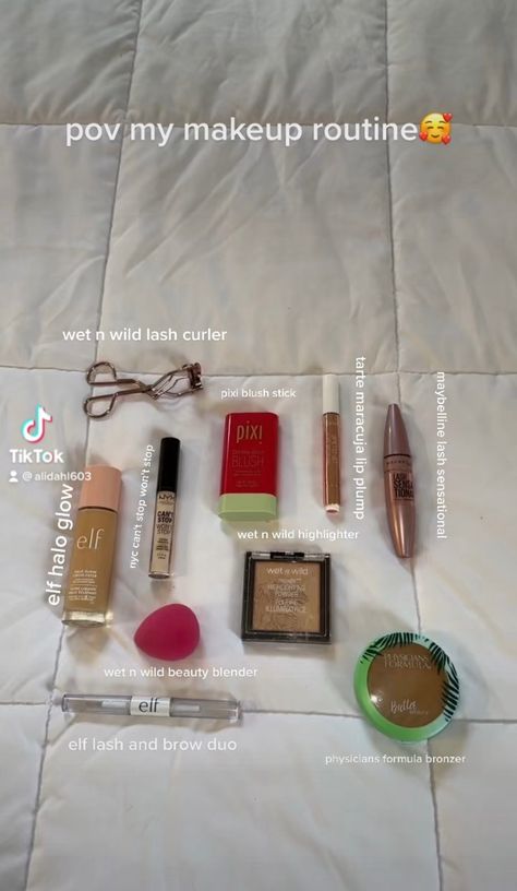 Viral Tik Tok Makeup Products, Tik Tok Made Me Buy It Makeup, Fav Makeup Products, Makeup Products Video, Tik Tok Beauty, Tik Tok Ideas, Cuarto Aesthetic, Wet N Wild Highlighter, My Makeup Routine