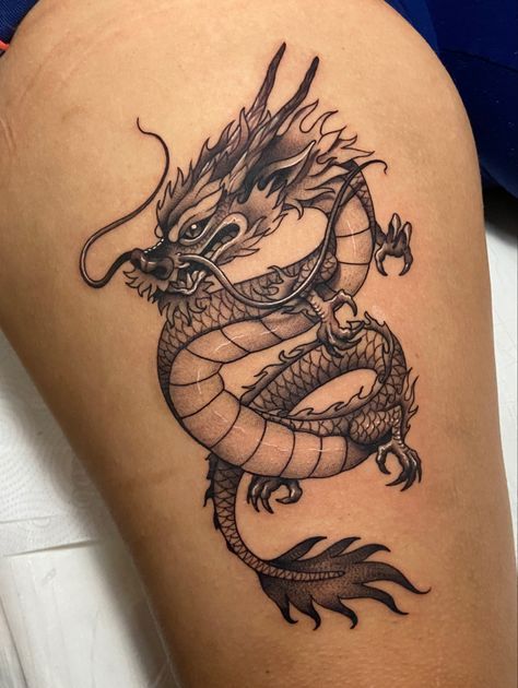 The Perfect Tattoo for Your Career Neo Traditional Dragon Tattoo, Dragon Tattoo Forearm Sleeve, Traditional Dragon Tattoo, Dragon Tattoo Forearm, Traditional Tattoo Dragon, Dragon Tattoo Meaning, Red Dragon Tattoo, Tato Naga, Dragon Tattoo Ideas