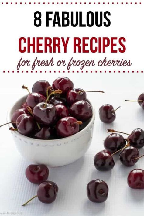 Recipes Using Sweet Cherries, What To Make With Frozen Cherries, Dark Cherry Dessert Recipes, Uses For Frozen Cherries, Frozen Sweet Cherries Recipes, Frozen Cherries What To Do With, Frozen Cherry Recipes Desserts, Frozen Sweet Cherry Recipes, Recipes With Sweet Cherries