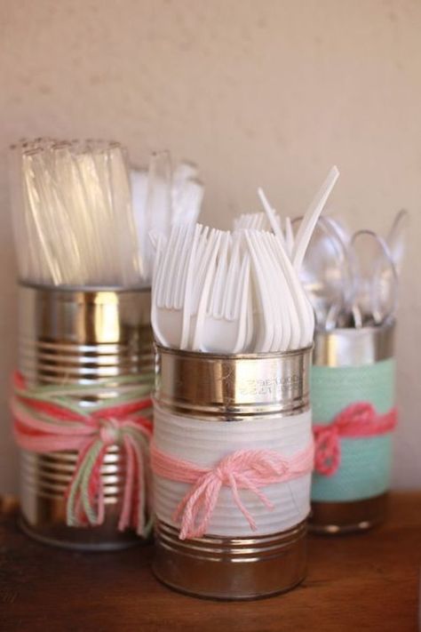 Deco Table Champetre, Baby Shower Elegante, Idee Babyshower, Shabby Chic Baby, Chic Baby Shower, Shabby Chic Baby Shower, Tin Canisters, Cowgirl Birthday, Cowgirl Party