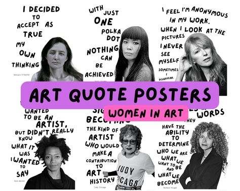 Art Classroom Quotes, Artist Talk Poster, Art Teacher Posters, Famous Artist Quotes, Art Class Posters, High School Art Room, Art Classroom Posters, Art Facts, Art Room Posters