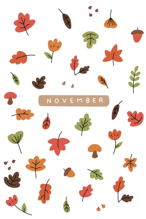 Nov Bullet Journal, November Journal Cover, Cute Monthly Planner, November Planner, Happy Thanksgiving Wallpaper, November Bullet Journal, Australia Wallpaper, Autumn Doodles, Holiday Iphone Wallpaper