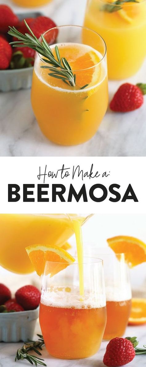 Beermosa Recipe, Healthy Cocktail Recipes, Beer Cocktail Recipes, Fit Foodie Finds, Healthy Cocktails, Brunch Drinks, Fit Foodie, Perfect Brunch, Brunch Cocktails