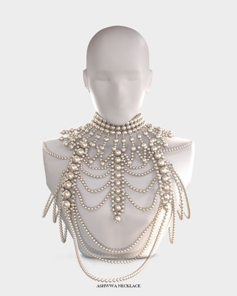 Pearl Body Chain Top Male Body Jewelry, Pearl Body Chain, Sims 4 Male Clothes, Sims 4 Tsr, Free Sims 4, Free Sims, Chain Bra, Sims 4 Dresses, Sims 4 Characters