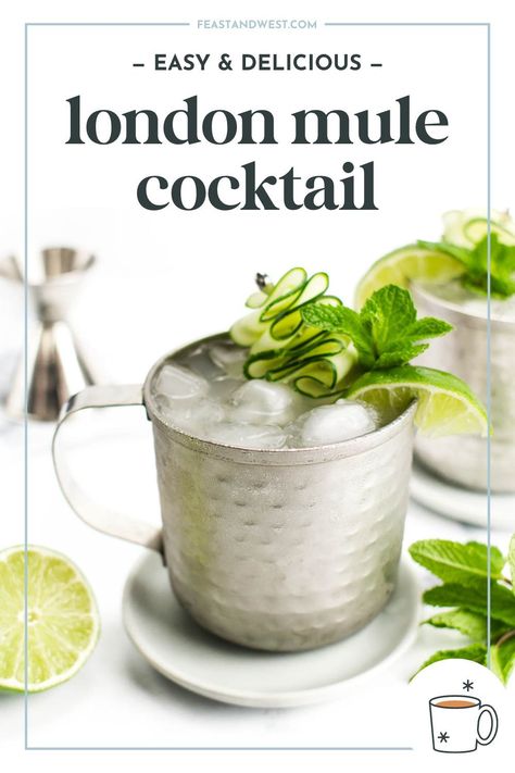 Made with any gin from Londowntown, the sweet, gingery London Mule is a refreshing, aromatic cocktail with a bouquet of fragrance and flavor. Summer Entertaining Recipes, Milk Tart, Spicy Cocktail, Mule Cocktail, Mule Recipe, Citrus Squeezer, Bakewell Tart, London Dry Gin, Mouthwatering Recipes