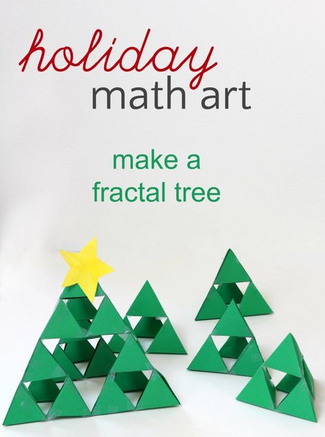 Fractal Tree, Math Art Projects, Zoo Phonics, Christmas Math Activities, Holiday Math, Christmas Stem, Math Crafts, Winter Math, Christmas Math