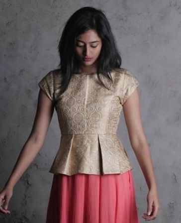 Top 55 Latest Peplum Style Blouse Designs For Sarees and Lehengas Latest Peplum Styles, Baby Sweater Embroidery, Peplum Blouse Designs, Style Blouse Designs, Brocade Blouse Designs, Lehenga Top, Long Blouse Designs, Mehndi Outfits, Long Gown Design