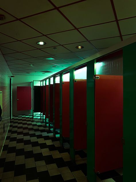 90s Bathroom, Public Bathroom, Dreamcore Aesthetic, Bathroom Stall, Restroom Design, Public Bathrooms, Dreamcore Weirdcore, Photography, Design