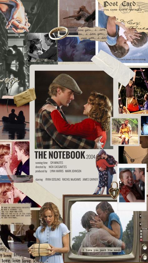 if it’s not love like theirs, then i don’t want it #thenotebook #rachelmcadams #ryangosling #book #aesthetic #vintage #collage #moodboard The Notebook Movie Aesthetic, Ryan Gosling Collage, The Notebook Wallpaper Aesthetic, The Notebook Collage, The Notebook Aesthetic Wallpaper, The Notebook Wallpaper, Notebook Scenes, Book Aesthetic Vintage, The Notebook Aesthetic