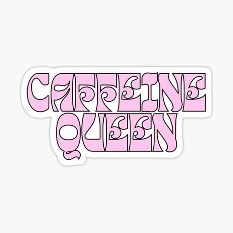 pink aesthetic cute caffeine queen for the tired college girls and heavily caffeinated girls working their dream life • Millions of unique designs by independent artists. Find your thing. Pink Aesthetic Cute, Girl Pink Aesthetic, Caffeine Queen, Aesthetic Sticker, Elle Woods, Regina George, College Girl, Pride Merch, Aesthetic Cute