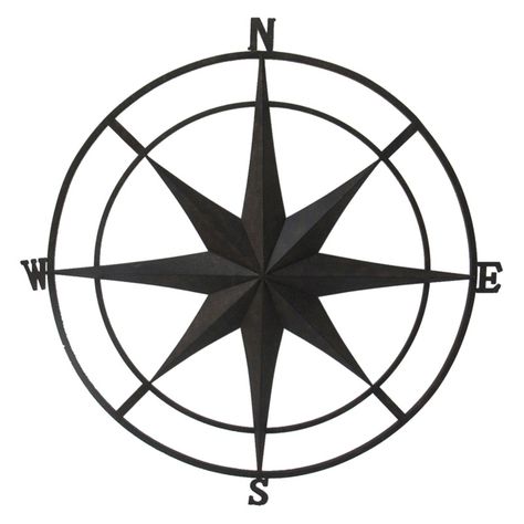 Backyard Expressions 30 in. Outdoor Wall Compass Deck Wall Decor, Outdoor Metal Wall Decor, Compass Wall Art, Deck Wall, Outdoor Metal Wall Art, Compass Design, Wall Decor Metal, Metal Wall Sculpture, Outdoor Wall Art