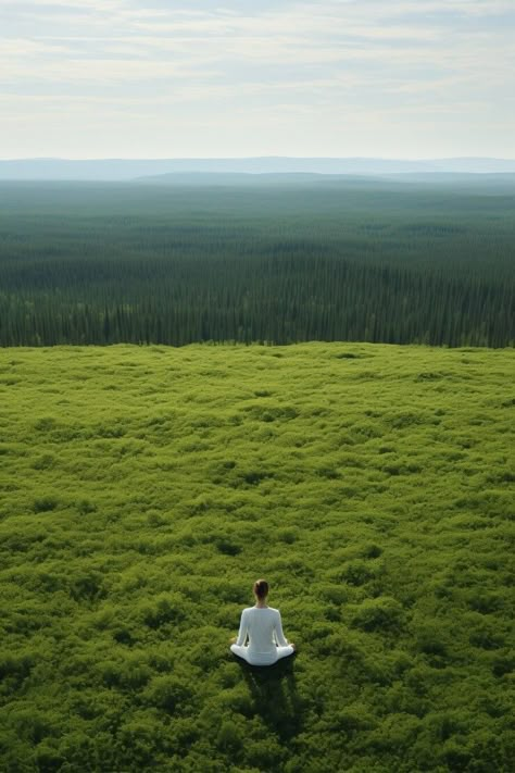 Meditating In Nature Aesthetic, Meditate In Nature, Yoga Art Photography, Nature Meditation Aesthetic, Yoga In Nature Photography, Exercise In Nature, Yoga Event Poster, Yoga Aesthetic Nature, Person In Nature