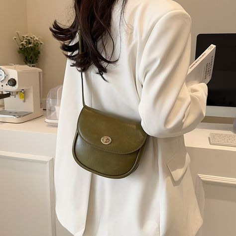 Faster shipping. Better service Green Leather Bag Outfit, Olive Green Handbag Outfit, Olive Green Bag Outfit, Green Bag Outfit, Vintage Leather Handbag, Denim Crossbody, Mini Twists, Bag Outfit, Brown Crossbody Bag