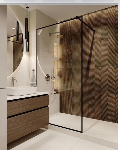 Boho Bathroom Design Ideas, Contemporary Shower Ideas, Boho Loft Ideas, Bathroom Ideas Minimalist, Boho Modern Bathroom, Bathroom Ideas Boho, Modern Wood Bathroom, Contemporary Bathroom Ideas, Contemporary Bathroom Inspiration