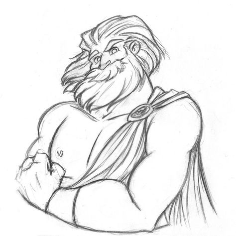 Zeus Drawing Easy, Zeus Drawing, Ancient Greek Gods, Drawing Heads, Greek Gods And Goddesses, Sketches Easy, Easy Drawing, Greek Gods, Gods And Goddesses