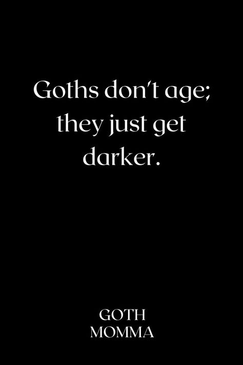 Goth Momma 101 ☠️ Goth Words, Black