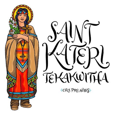 St Kateri Tekakwitha, St. Kateri Tekakwitha, Saint Kateri Tekakwitha, St Kateri, Kateri Tekakwitha, Catholic Stickers, Catholic Confirmation, Confirmation Party, Ora Pro Nobis