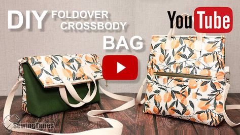 DIY Foldover Crossbody Bag | Multi Pockets Handbag Tutorial [sewingtimes]