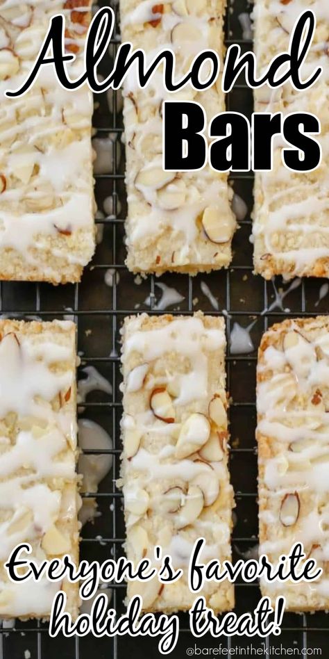 Almond Shortbread Bars, Almond Bars Recipe, Gifts For Tennis Players, Almond Torte, Almond Paste Recipes, Almond Bar, Almond Desserts, Almond Pastry, Sweets Bar