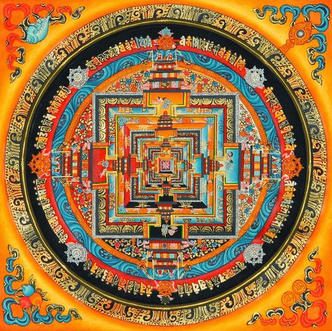 Tibetan Mandala, Different Types Of Meditation, Indian Symbols, Types Of Meditation, Mandalas Painting, Thangka Painting, Mandalas Drawing, Tibetan Art, Sacred Symbols