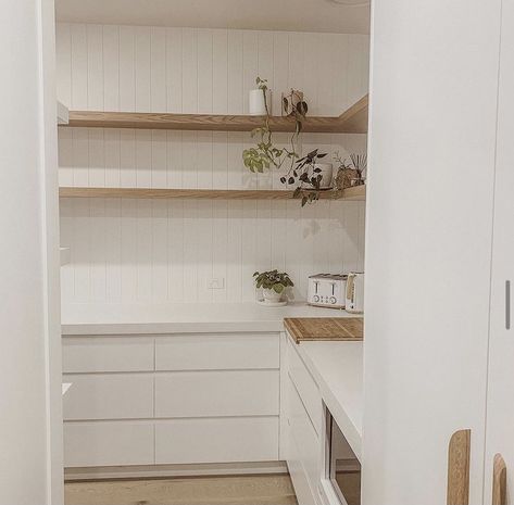 Voxtorp Ikea, Scullery Ideas, Coastal Boho Kitchen, Kitchen Butlers Pantry, Full Kitchen Remodel, House Pantry, Types Of Timber, Pantry Room, Butlers Pantry