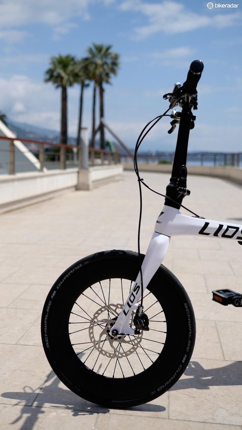 The Lios Nano carbon folding bike first look - spec, details, weight, pricing - BikeRadar Bike Commuter Style, Folding Bike Design, Urban Bike Style, Micro Camper, Electric Trike, Electric Bicycles, Urban Bike, Folding Bicycle, Cargo Bike