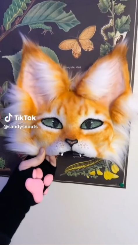 Therian Cat Mask Ideas, Mask Ideas Therian, Therian Bedroom, Felt Animal Masks Diy, Cat Mask Ideas, Therian Core, Animal Masks Diy, Therian Cat Mask, Therian Ideas