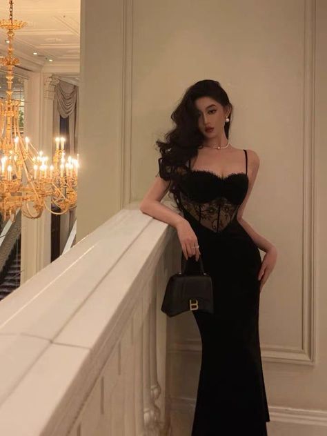 Lace Long Formal Dress, Laced Black Prom Dress, Long Formal Black Dress, Black Velvet Slip Dress, Morticia Addams Prom Dress, Alt Black Dress, Dark Prom Dresses Long, Black Slick Dress, Vlack Dress