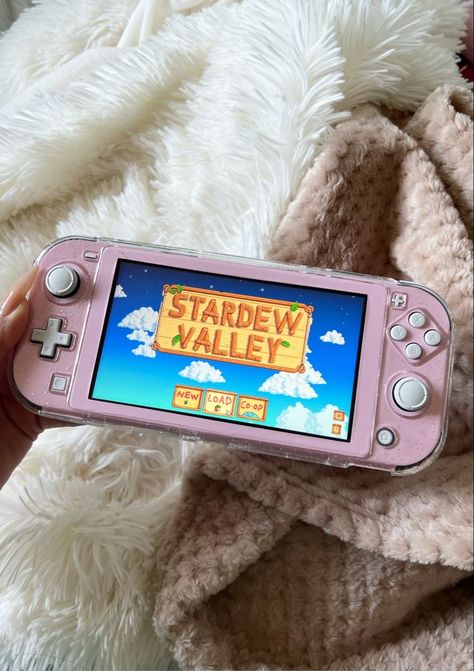 Nintendo Switch Pink Aesthetic, Custom Switch Nintendo, Girly Nintendo Switch, Nintendo Switch Skin Aesthetic, Stardew Valley Switch Aesthetic, Nintendo Switch Light Aesthetic, Nintendo Switch Lite Aesthetic Pink, Cute Switch Accessories, Stardew Valley Nintendo Switch