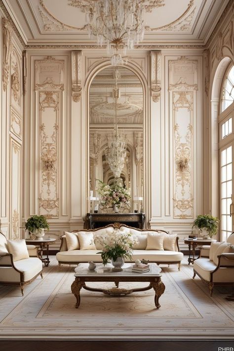 French Formal Living Room, Classic Interior Design Luxury French, Neoclassical Furniture Living Rooms, Old Money Decor Aesthetic, French Classic Interior Design, Old Money Living Room, Royal Living Room, Neoclassical Living Room, Neo Classical Interiors