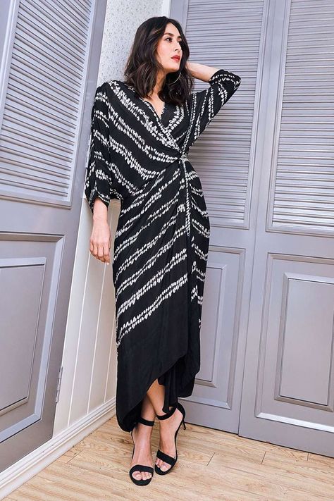 Buy Nupur Kanoi Black Crepe Shibori Maxi Dress Online | Aza Fashions Nupur Kanoi, Bandhani Dress, Coordinating Outfits, Kareena Kapoor Khan, Kareena Kapoor, Maxi Dress Online, Indian Fashion Dresses, Tie Dye Dress, Dyed Dress