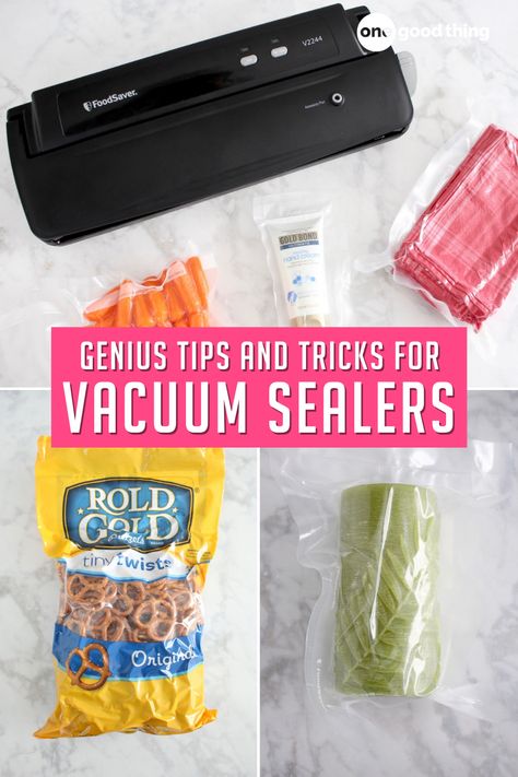 Food Saver Hacks, Freezing Food Guide, Vacuum Sealing Food, Food Saver Vacuum Sealer, Vacuum Food Sealer, Useful Things, Vacuum Sealers, Food Saver, Mason Jar Gifts