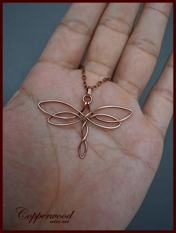 Wire Wrapped Dragonfly, Wire Jewelery, Copper Wire Jewelry, Wire Jewelry Tutorial, Wire Jewelry Designs, Dragonfly Necklace, Dragonfly Pendant, Diy Wire Jewelry, Wire Work Jewelry