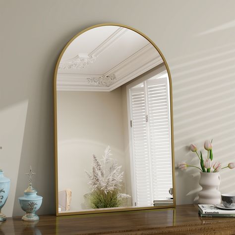 Open Menu Arched Vanity Mirror, Bathroom Mirror Design, Beautiful Mirror, Metal Arch, Arch Mirror, Accent Mirror, Beautiful Mirrors, Bath Bar, Bathroom Vanity Mirror