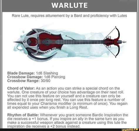 Dnd Homebrew Crossbow, Dnd Magic Item Bard, Dnd 5e Magic Crossbow, Bard Magic Items 5e, Bard Aesthetic Dnd, Dnd Items Homebrew, Bard Warlock, Bard Aesthetic, Bard Dnd