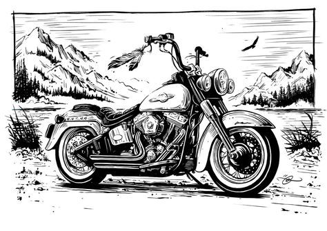 Harley Davidson / Bikers Choice Harley Davidson Stencils, Harley Davidson Kunst, Art Harley Davidson, Art Moto, Moto Harley Davidson, Harley Chopper, Harley Davidson Helmets, Harley Davidson Tattoos, Мотоциклы Harley Davidson