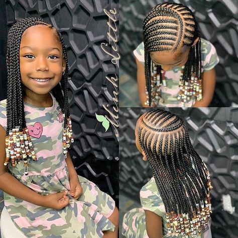 50 Kids Braids with Beads Hairstyles | Black Beauty Bombshells Braids With Beads Hairstyles, Kids Braids With Beads, Beads Hairstyles, Toddler Braided Hairstyles, Toddler Braids, Black Kids Braids Hairstyles, Lil Girl Hairstyles, Kids Braids, Kid Braid Styles