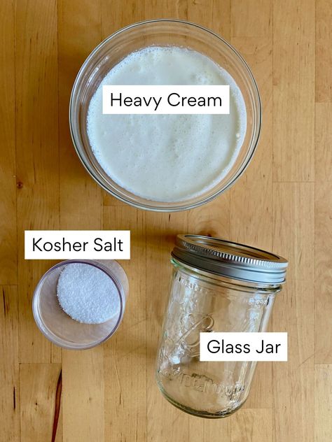 How to Make Butter in a Jar - Everyday Homemade How To Make Butter In A Mason Jar, Homemade Butter Without Mixer, Making Butter In A Jar, Mason Jar Butter How To Make, Butter In A Jar For Kids, Making Butter From Heavy Cream In A Jar, Homemade Butter Recipe, Butter In Mason Jar, Making Butter From Heavy Cream