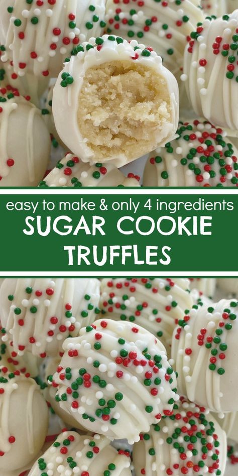 Sugar Cookies Truffles, Christmas Sugar Cookie Truffles, Baking Recipes Desserts Christmas, Soft White Cookies, Sugar Cookie Balls Christmas, Loft House Cookie Truffle, Christmas Time Snacks, No Bake Sugar Cookie Truffles, Chocolate Mint Cream Cheese Buttons