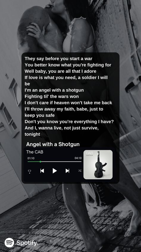 Angel with a Shotgun - The CAB (Lyrics) Angel With A Shotgun, Lyrics Spotify, The Cab, Dont You Know, Song Lyric, Me Me Me Song, Song Lyrics, Angel, Songs