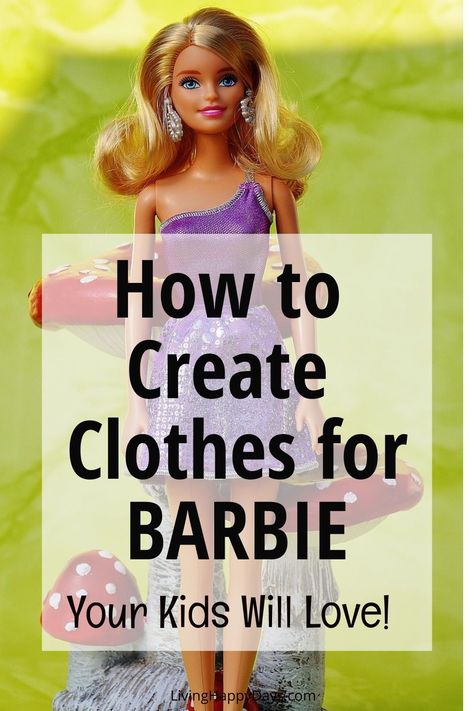 Craft Ideas: How to Create Clothes for BARBIE Your Kids Will Love Make Your Own Barbie Clothes, Easy Barbie Clothes Patterns, Barbie Sewing Projects, Knitting Barbie Clothes, Things To Make For Barbie Dolls, Barbie Dresses Diy, Barbie Dolls Diy Clothes Sewing Patterns, Barbie Outfits Diy How To Make, How To Make Barbie Clothes Diy No Sew