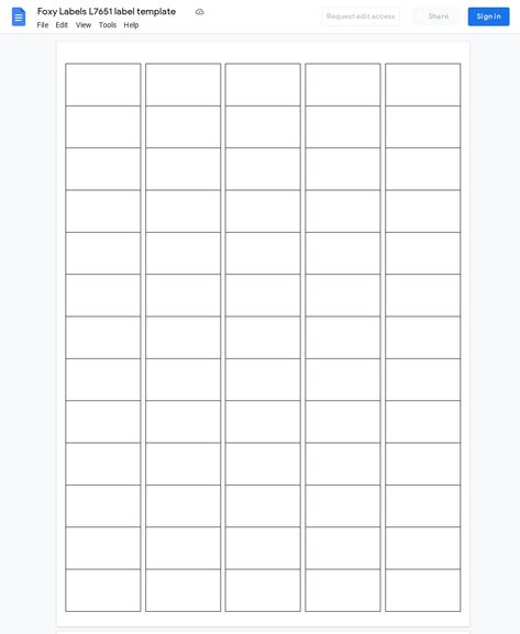 Mini Address Labels. To use Avery l7651 template visit FoxyLabels.com website or install the add-on in Google Docs / Sheets Free Label Templates, Free Label, Google Sheets, Label Templates, Google Docs, Address Labels, Quick Saves