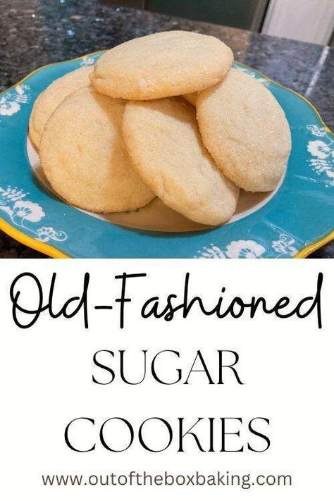 Crisp Sugar Cookie Recipe, Vintage Sugar Cookie Recipe, Crisco Sugar Cookies, Old Fashioned Sugar Cookies, Drop Sugar Cookies, Sugar Cookie Recipe Easy, Sugar Dough, Best Sugar Cookie Recipe, Simple Sugar