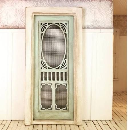 Vintage Screen Door, Decorative Screen Doors, Vintage Screen Doors, Dollhouse Door, Old Screen Doors, Wood Screen Door, Diy Screen Door, Farmhouse Dining Set, Cottage Door