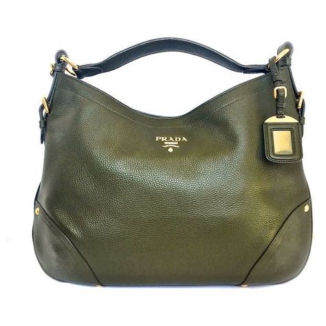 Pre-Owned Prada Shoulder Bag in Olive Green ($979) ❤ liked on Polyvore featuring bags, handbags, shoulder bags, green, preowned handbags, shoulder hand bags, prada handbags, prada purses and olive green handbag Green Prada Bag, Purses Prada, Handbags Prada, Handbags Green, Green Handbags, Edgy Glam, Prada Purses, Bags Prada, Green Fur